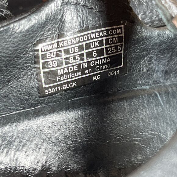 Keen Womens Size 8.5 Black Leather Slip On Mary Jane Ballet Flat Driving Shoes - Picture 10 of 10